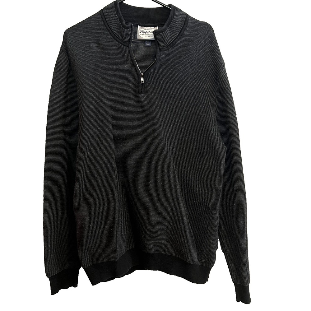 Men's Half-Zip Sweater in Charcoal